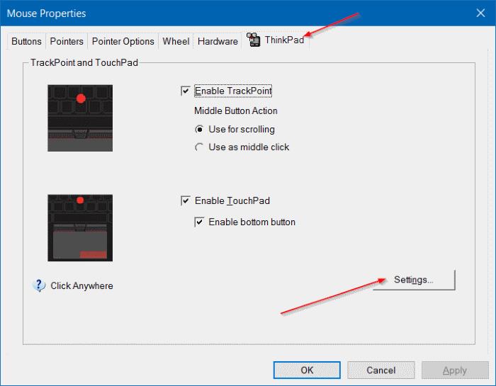 Instructions pour changer le sens de défilement du pavé tactile Windows 10