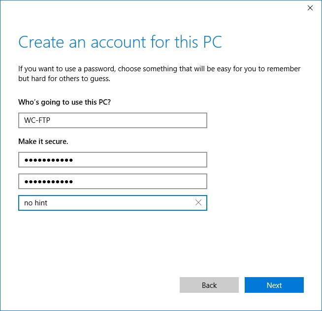 Istruzioni per la configurazione e la gestione del server FTP su Windows 10