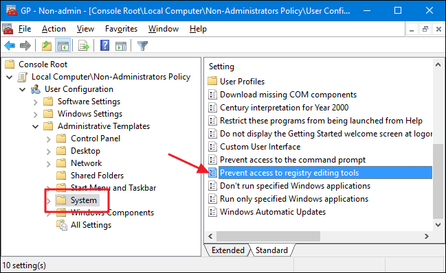 Blocca l'accesso all'editor del Registro di sistema su Windows 10/8/7