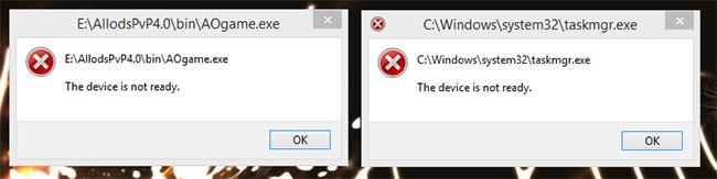 Windows 10에서 .exe 파일을 실행할 때 장치가 준비되지 않음 오류 수정