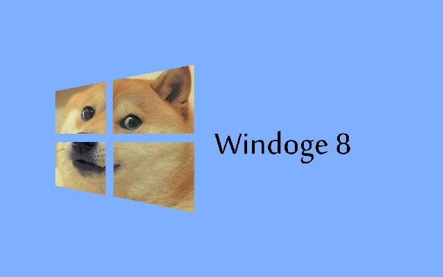 Sfondo di Doge Windows, meme di Doge Windows 11, sfondo di Doge