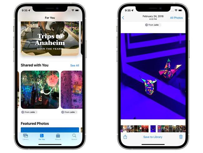 Nouvelles fonctionnalités de l'application Photos sur iOS 15