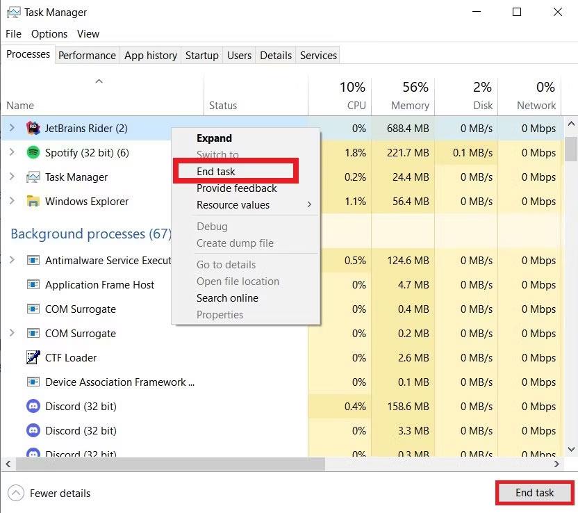 Comment résoudre le problème du trop grand nombre de processus en arrière-plan exécutés sur un PC Windows