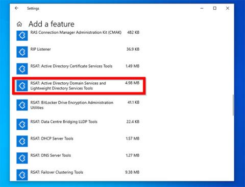 Comment activer RSAT pour Active Directory dans Windows 10