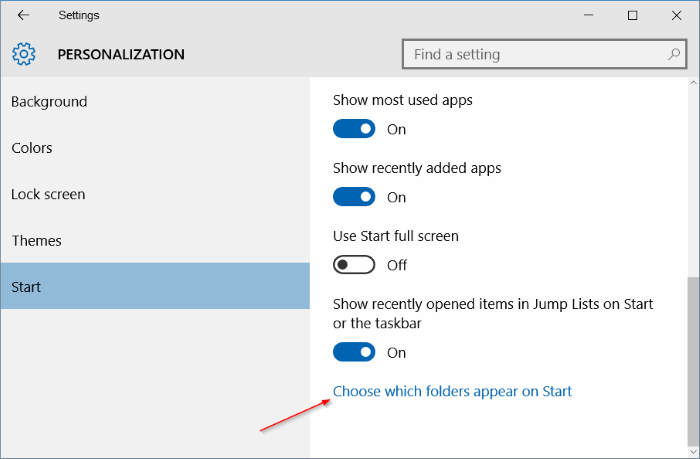 Windows 10 시작 메뉴에서 손실된 파일 탐색기 아이콘 복원