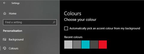 Come eliminare la cronologia dei colori recente su Windows 10