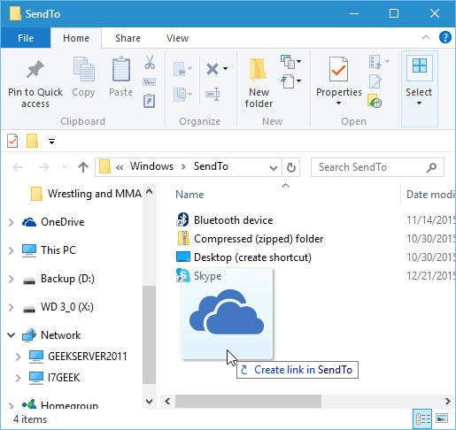 Come personalizzare il menu Invia a in Windows 10