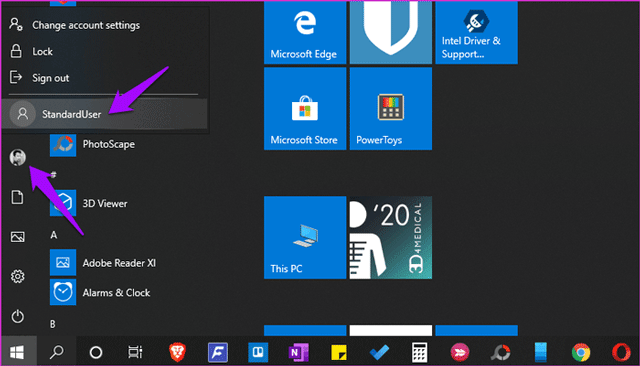 Differenza tra account standard e account amministratore su Windows 10