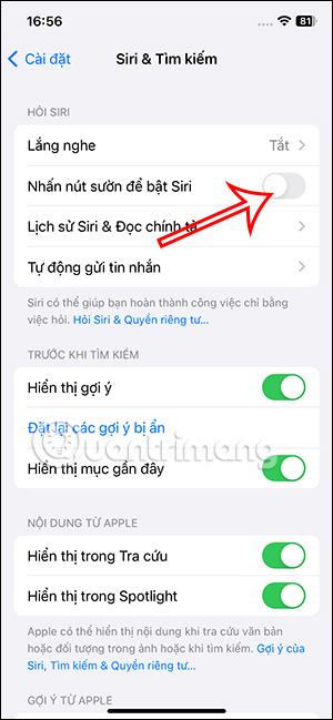 Comment désactiver l'appel de Siri avec le bouton d'alimentation sur iPhone