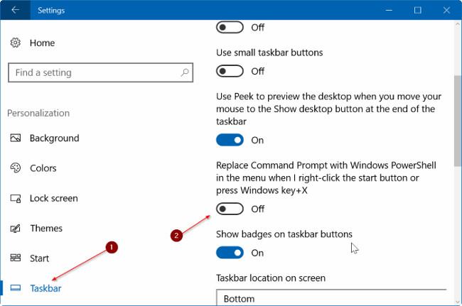 Aggiungi il prompt dei comandi al menu Power User (menu Win X) su Windows 10