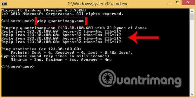 Überprüfen Sie die IP-Adresse der Website und einer beliebigen Domain