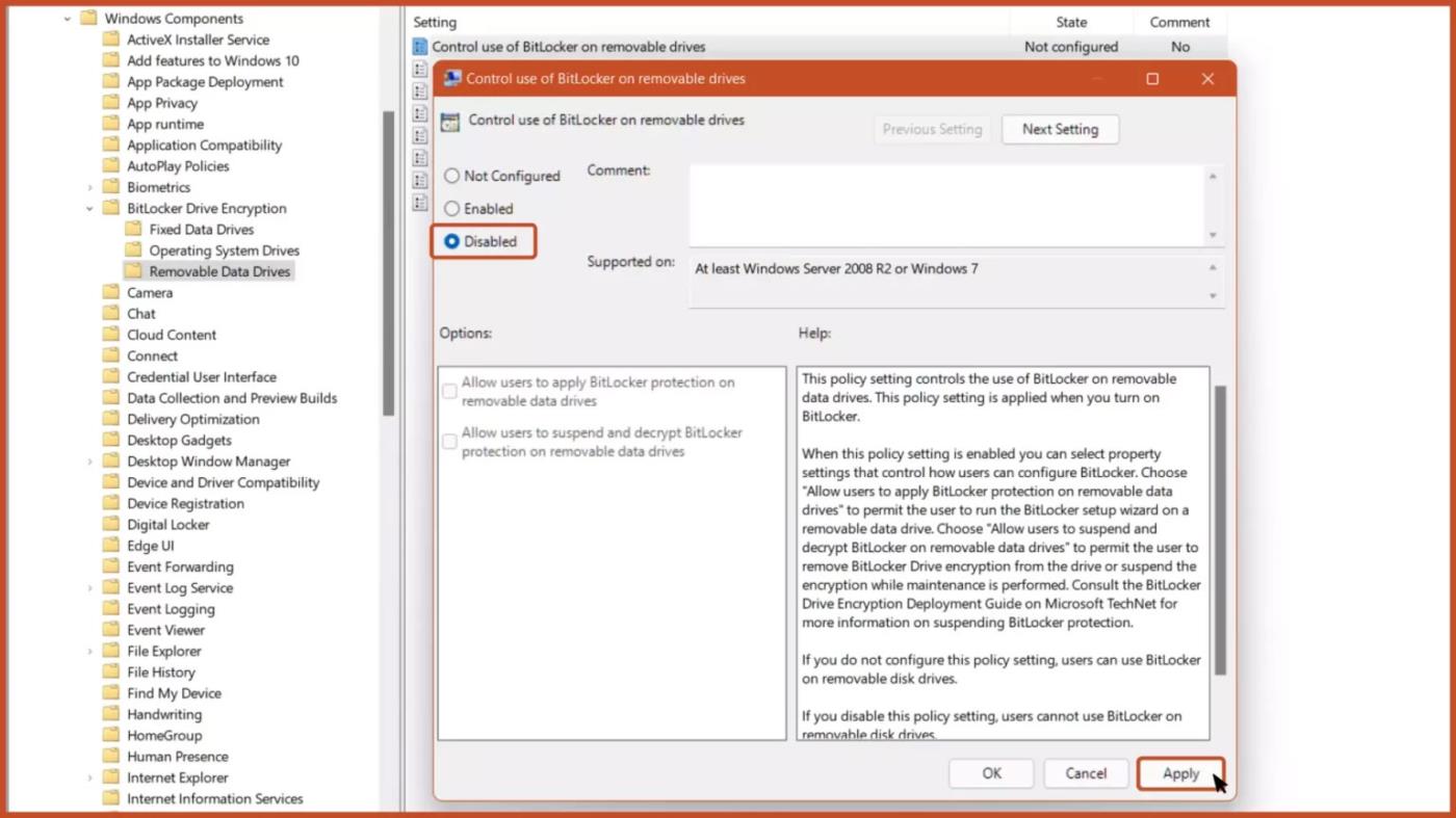 Comment désactiver Bitlocker sur Windows 11