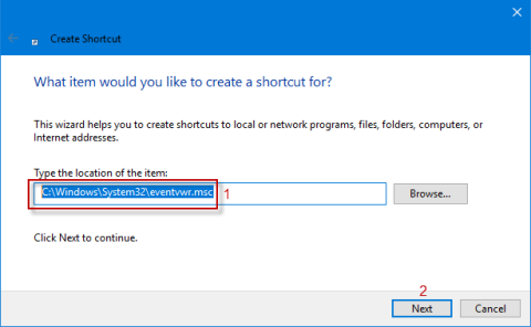Come creare un collegamento al Visualizzatore eventi sul desktop di Windows 10