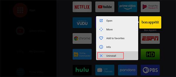 Comment désinstaller des applications et des jeux sur Android TV