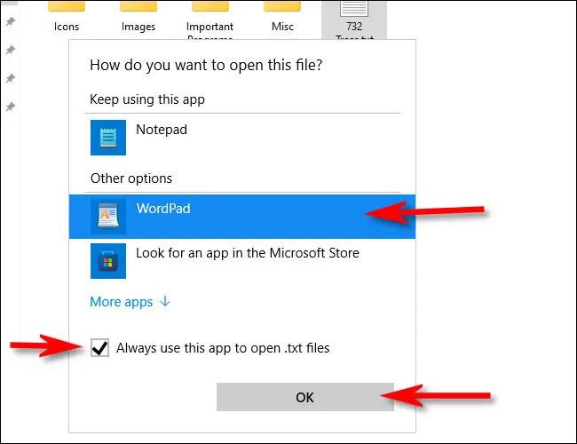 Instructions pour définir l'application par défaut pour ouvrir les fichiers sous Windows 11