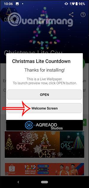 Come installare lo sfondo animato del conto alla rovescia di Natale su Android