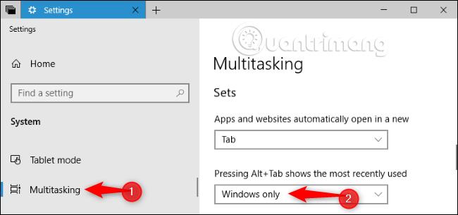 Windows 10 では Alt+Tab の動作がどのように変わりますか?