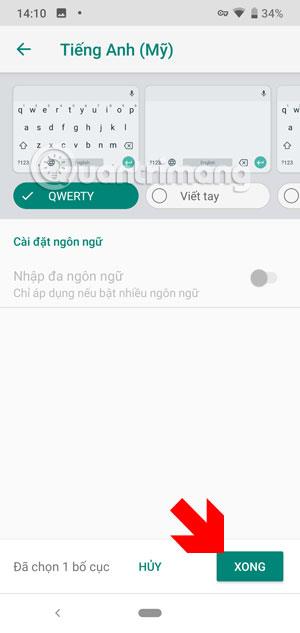 Instructions pour changer de vietnamien et d'anglais sur le clavier Gboard