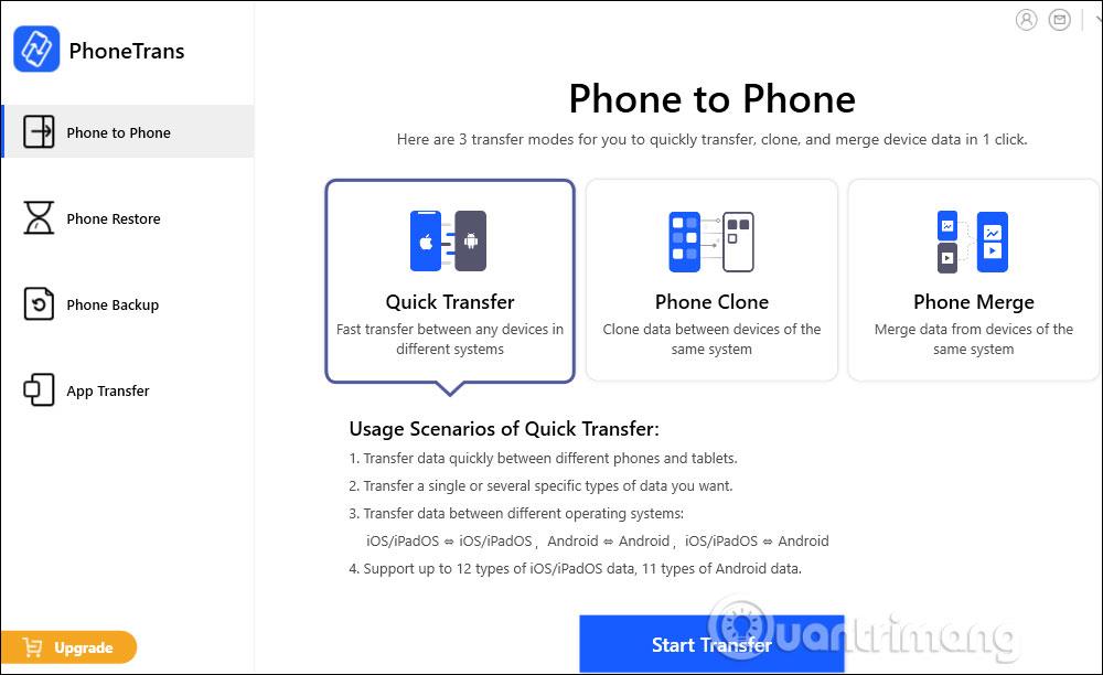 Come utilizzare PhoneTrans per trasferire i dati dell'iPhone su iPhone, Android