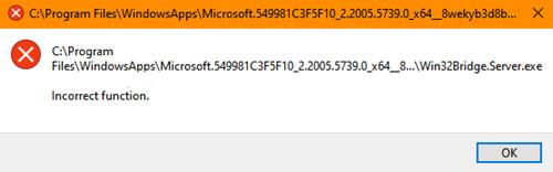 So beheben Sie den Fehler „Win32Bridge.server.exe Falsche Funktion“ in Windows 10