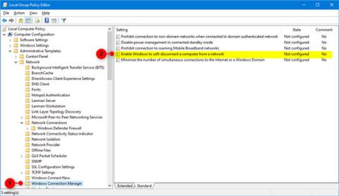 Activer/désactiver la fonctionnalité de déconnexion logicielle de lordinateur du réseau sous Windows 10