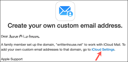 Anweisungen zum Einrichten einer benutzerdefinierten E-Mail-Domäne in iCloud