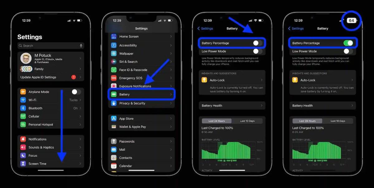 Come visualizzare la percentuale della batteria dell'iPhone su iOS 16