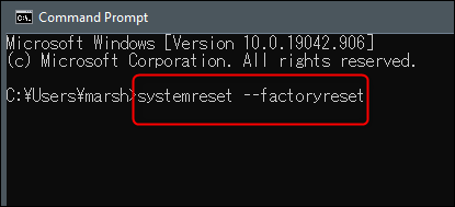 如何使用命令提示字元恢復出廠設定（Factory Reset）Windows 10 PC