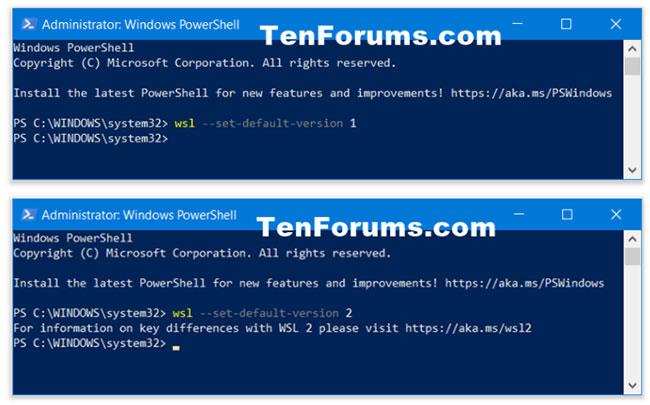 Come impostare la versione della distribuzione Linux su WSL 1/WSL 2 in Windows 10