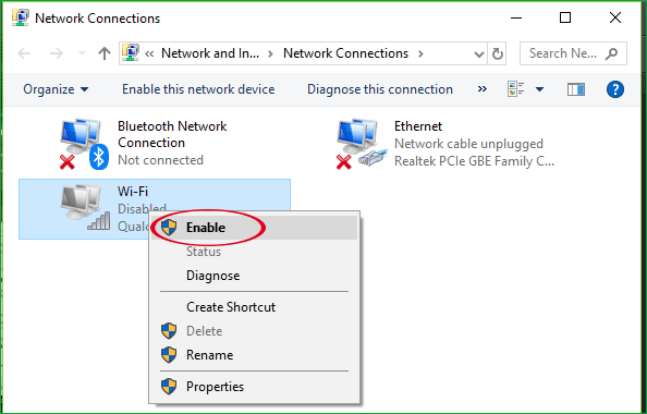 Le Wifi sur Windows 10 ne se connecte pas après le démarrage depuis le mode veille