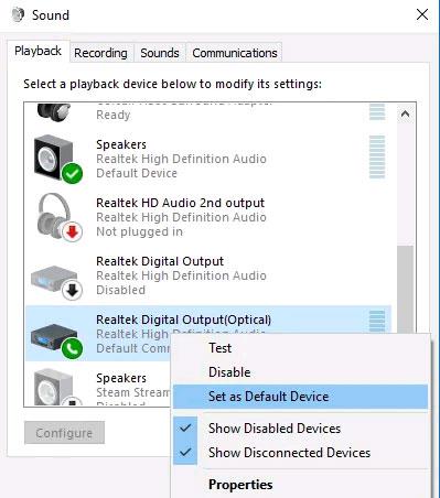 Comment utiliser le port de sortie optique (S/PDIF) sur PC