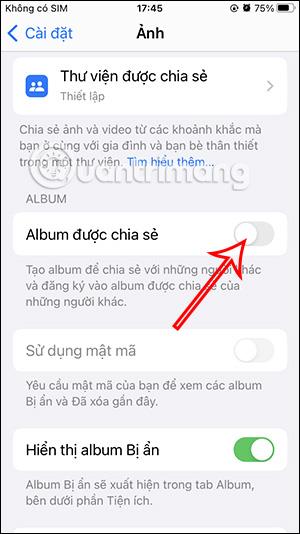 Come disattivare la condivisione degli album su iPhone