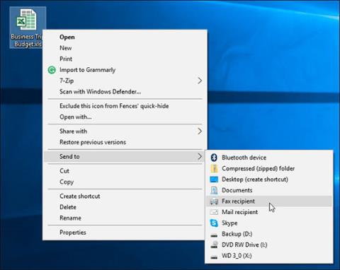 Windows 10 で [送信] メニューをカスタマイズする方法