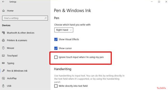 Comment activer Palm Rejection sur Windows 10