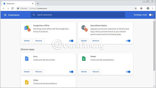 Comment supprimer SpecialSearchOption sur Chrome et d'autres navigateurs