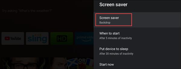 Come cambiare il salvaschermo su Android TV