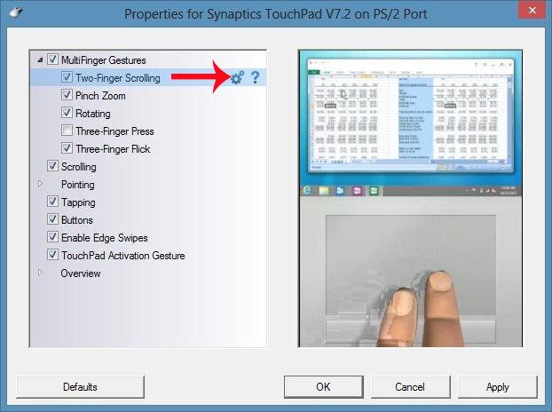 Instructions pour changer le sens de défilement du pavé tactile Windows 10