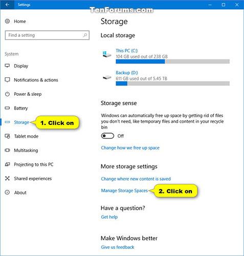 Comment supprimer un lecteur du pool de stockage dans les espaces de stockage sous Windows 10