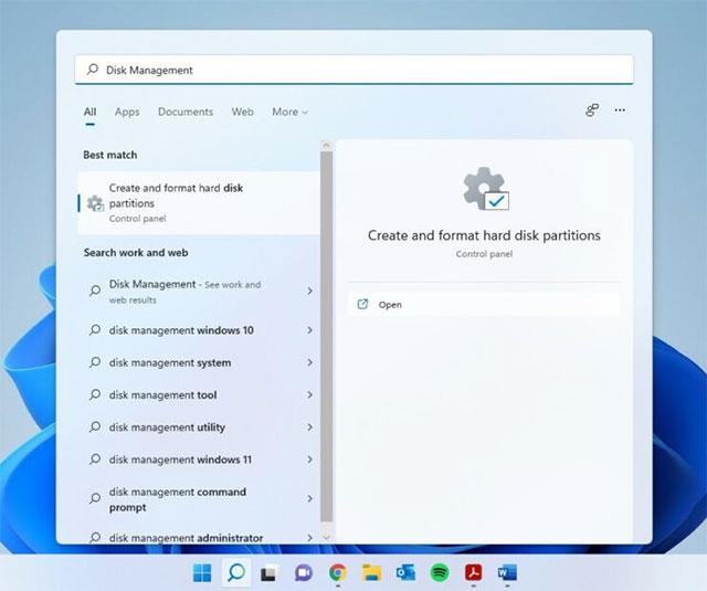 Comment ouvrir la gestion des disques sur Windows 11