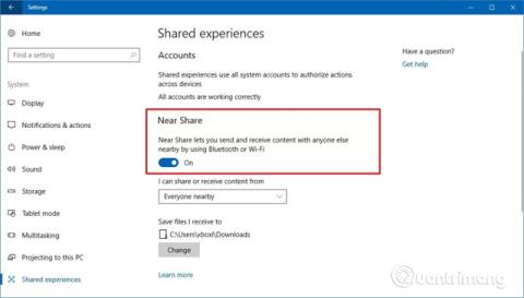 Comment activer la fonctionnalité Near Share sur Windows 10
