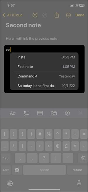 Comment lier des notes entre elles sur iPhone