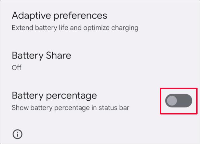 Comment afficher le pourcentage de batterie sur Android