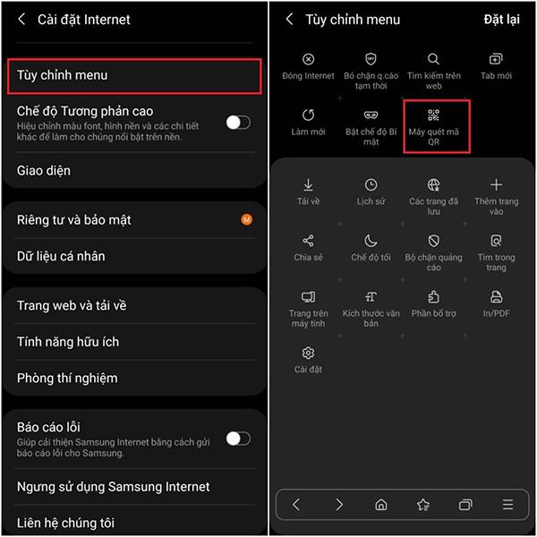 Come attivare la scansione del codice QR su Samsung Internet