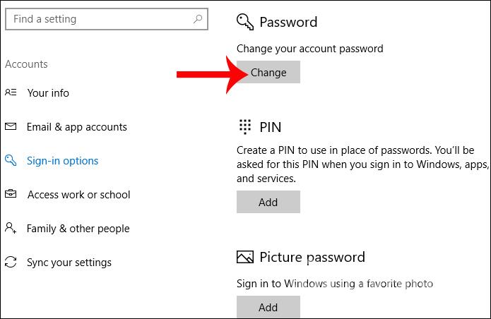 Come impostare una password per un computer Windows 10, come modificare la password di Windows 10