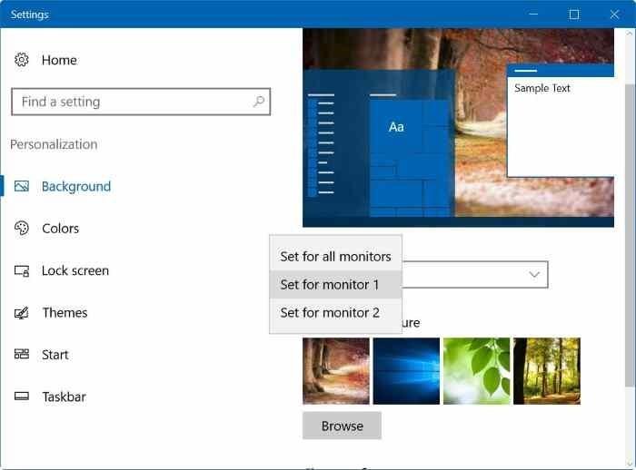 Windows 10 の各画面に異なる壁紙を設定する 3 つの方法