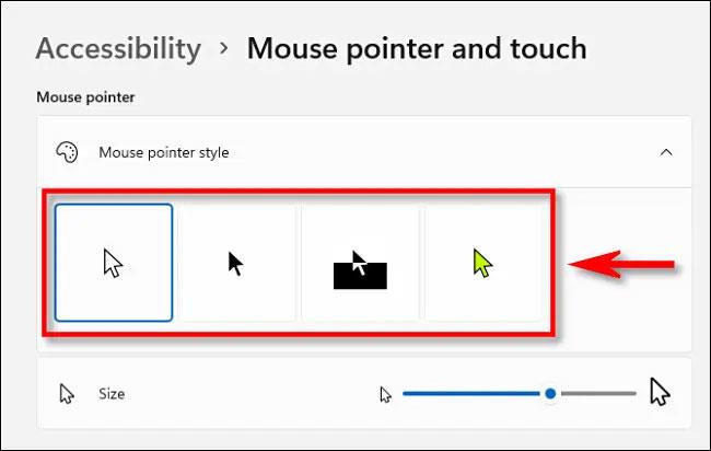 Comment modifier la taille et le style du pointeur de la souris dans Windows 11