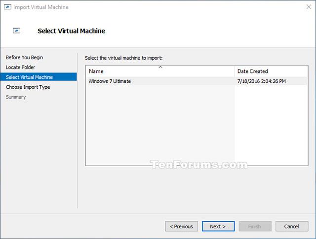 Come importare macchine virtuali Hyper-V in Windows 10