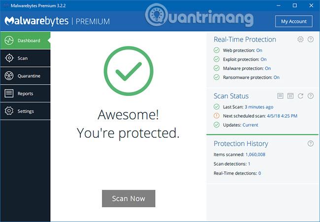 Rimuovi efficacemente i virus con il software Malwarebytes Premium