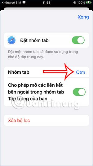 Comment définir les groupes d'onglets Safari pour y accéder en mode iPhone Focus