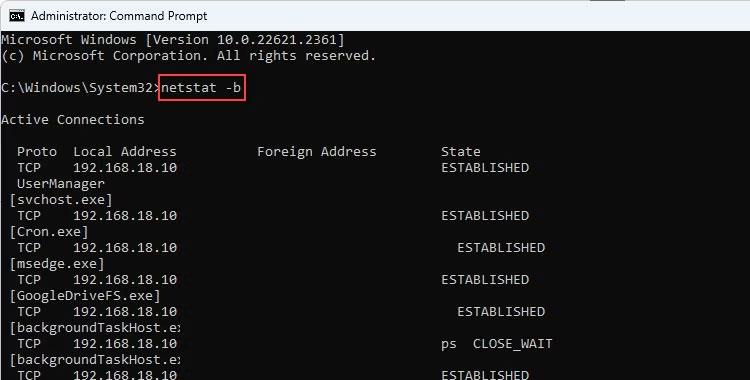So verwenden Sie den Netstat-Befehl in Windows 11, um die Netzwerkaktivität zu überwachen